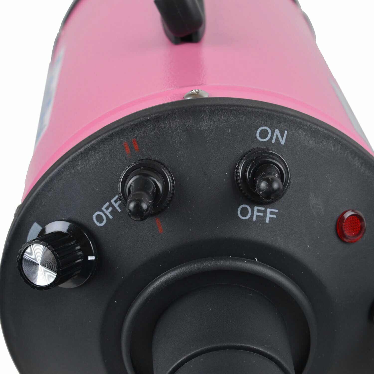 Nastavljiv izpih zraka in dvostopenjski grelni element GogiPet Poseidon Pink, profesionalni sušilnik za pse