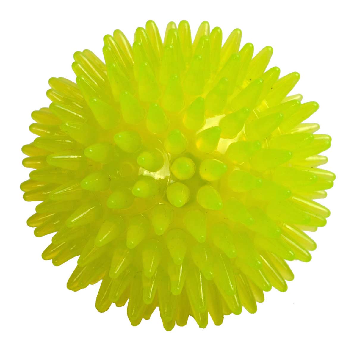 Svetleča žoga za psa - rumena barva, premer 6 cm