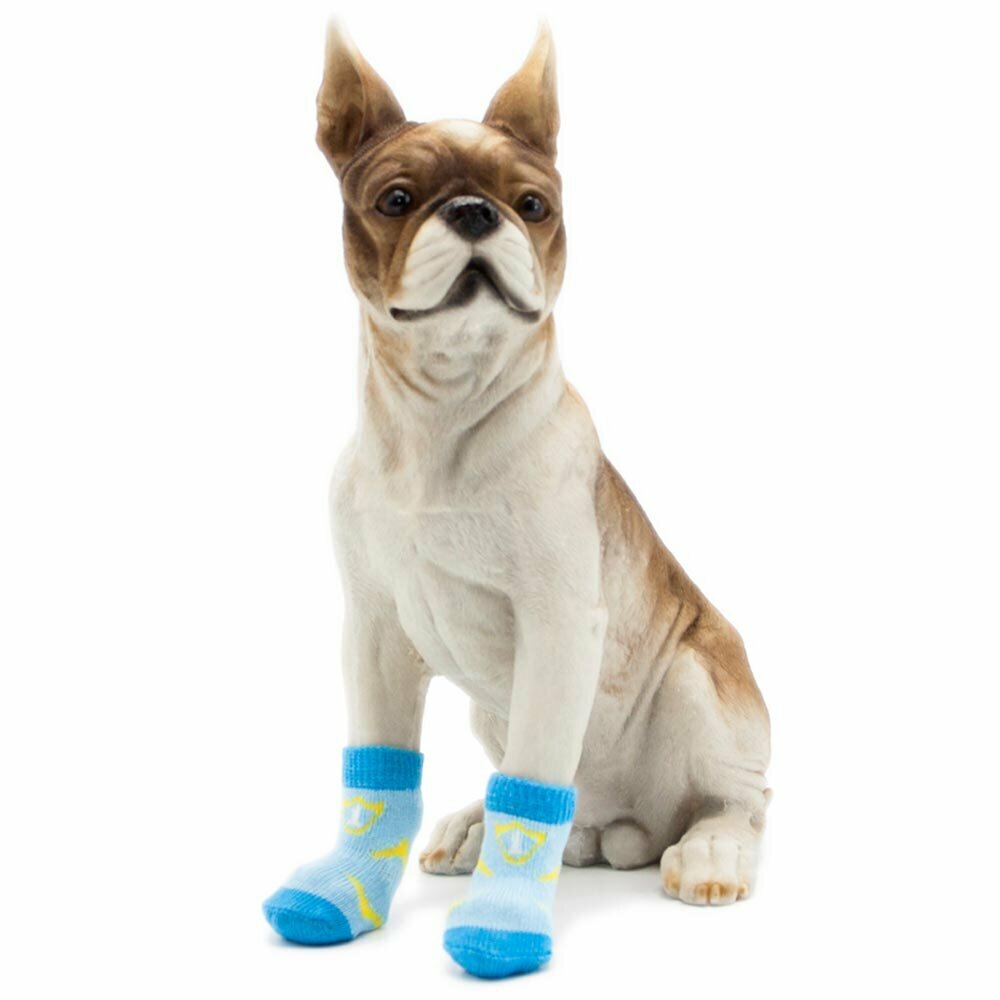 Kolekcija nogavic za pse - GogiPet modre protizdrsne nogavice za psa "Baby"