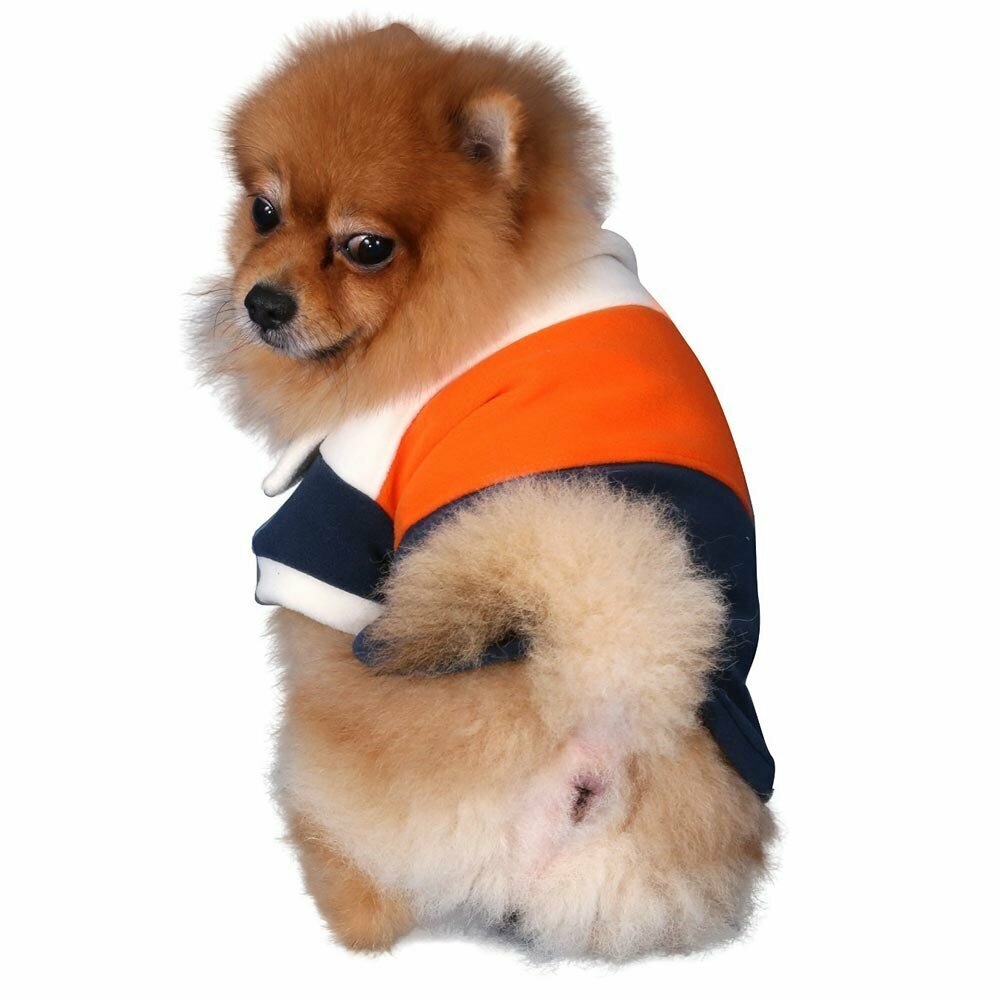 Termo velur pulover za pse - oranžna barva