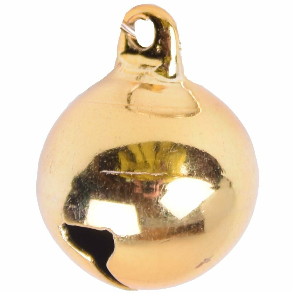 Okrogli zvonček za mačke - zlata barva, 14 mm