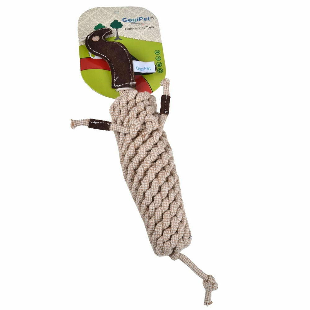 Močna vrv z vozlom za žvečenje - igrača za pse iz naravnih materialov