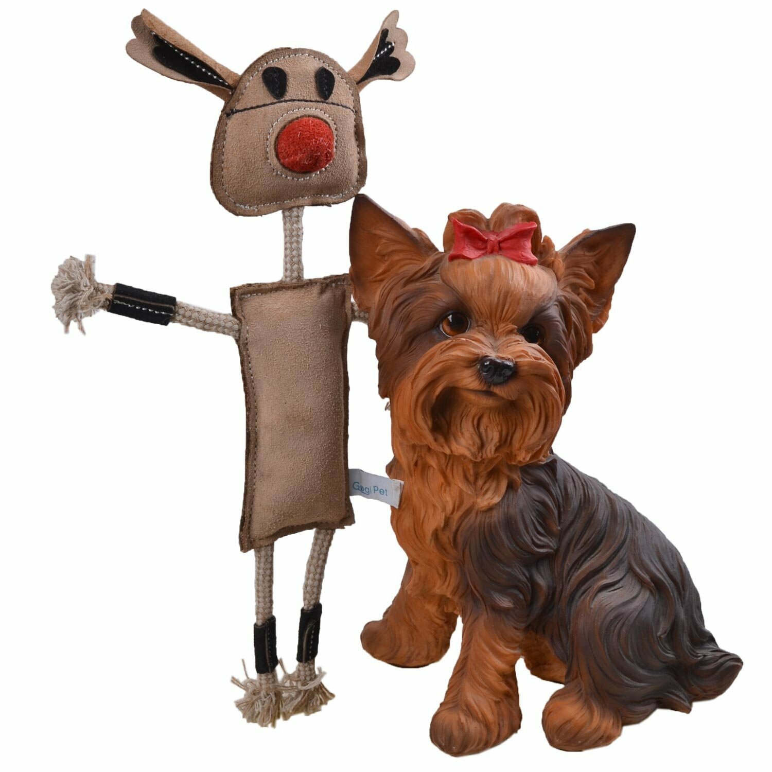 Inovativna GogiPet® velika igrača za pse iz naravnih materialov "Kravica"