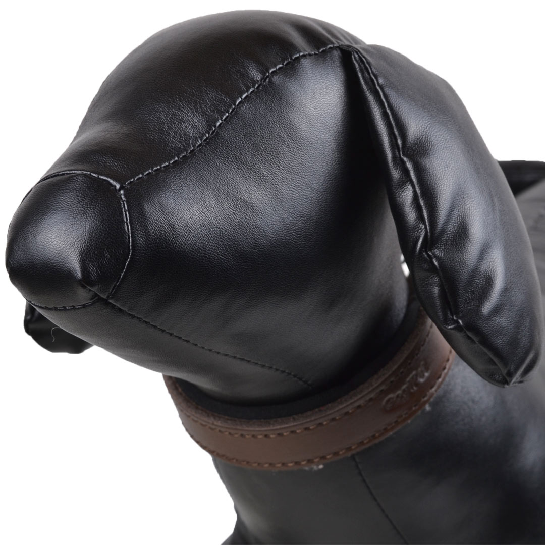 Polzatezna ovratnica za psa rjave barve - udobno nošenje
