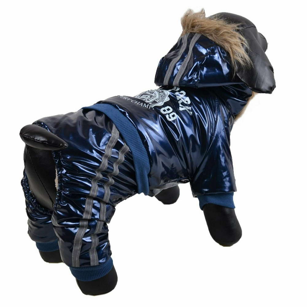 GogiPet Zimsko oblačilo za psa "New York" - modra barva