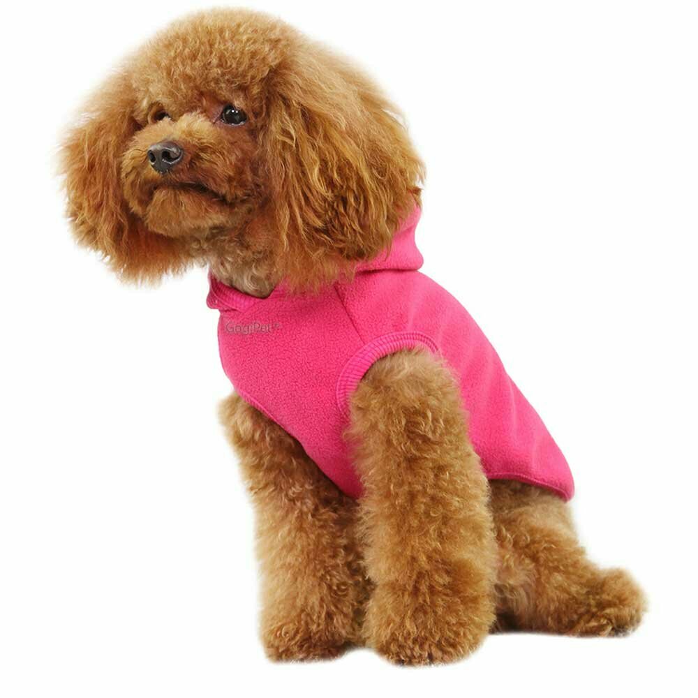 Termo velur pulover za psa - rožnata barva