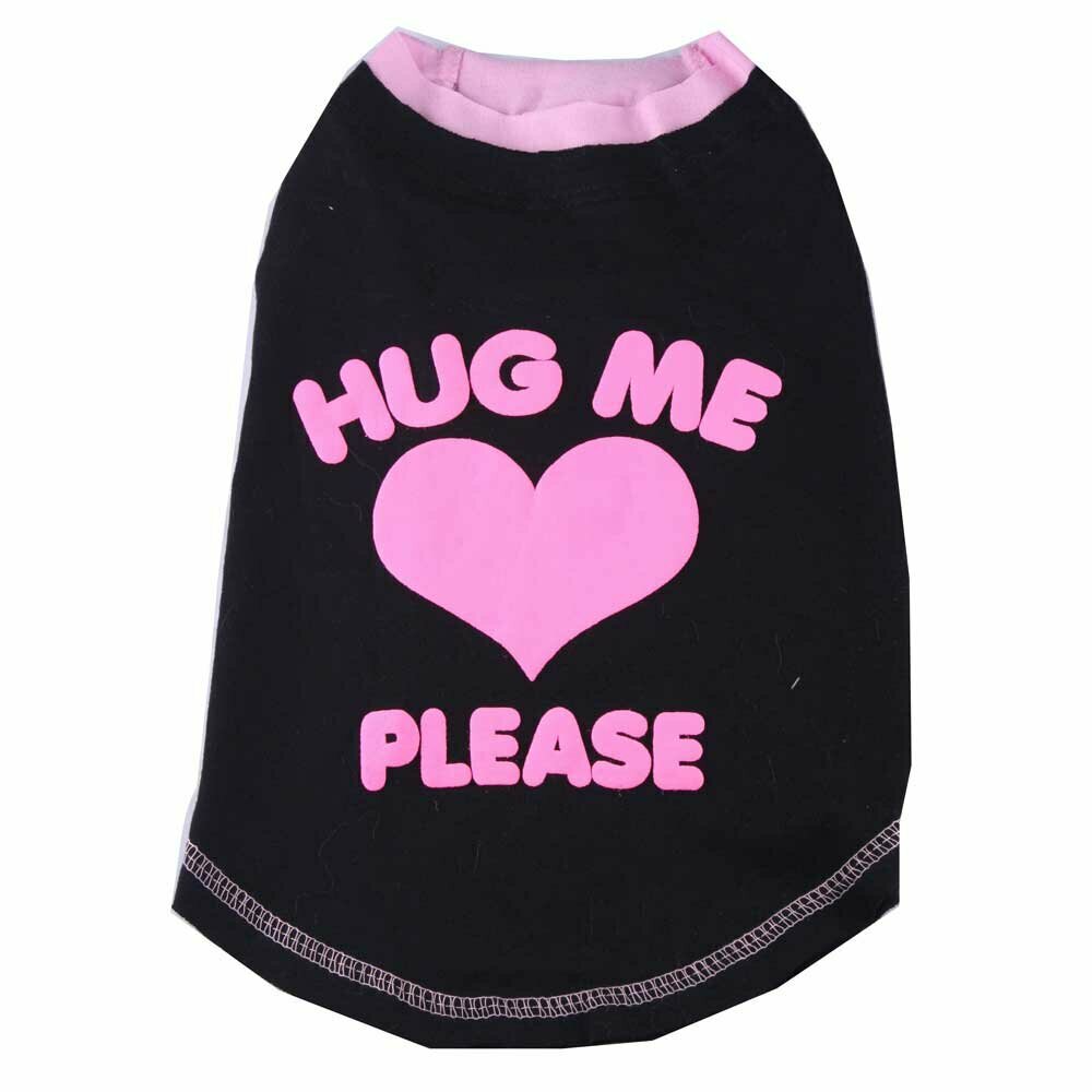 Majica s potiskom "Hug me please" - DoggyDolly majica za velike pse