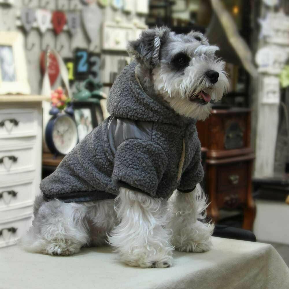 GogiPet zimska jakna za psa "Dobaz" - siva barva, udobno nošenje