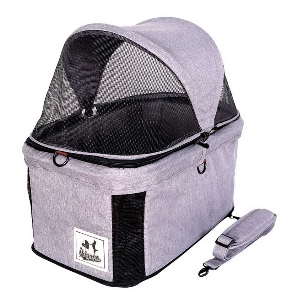 Voziček in torba za pse v enem - kabina kot torba, ki se lahko nosi v roki ali preko ramena