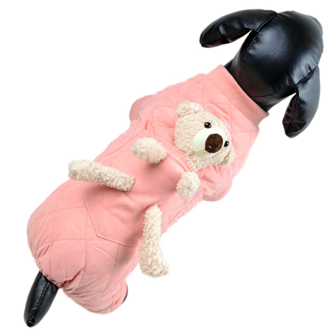 Prešit plašč za pse - rožnata barva