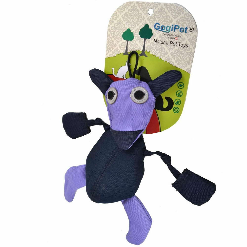 GogiPet® igrača za pse iz naravnih materialov "Hippo" - vijolična barva