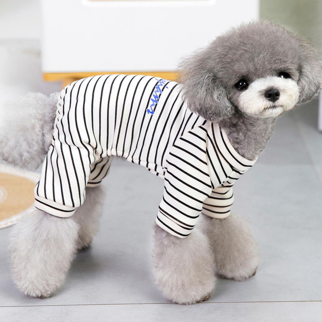 Pižama za pse - bela barva