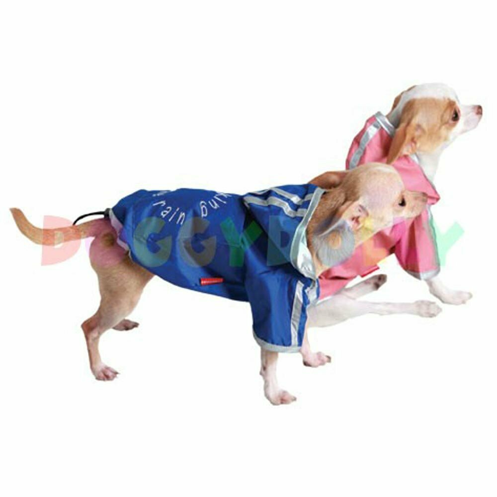 Anorak za psa - Roza dežni plašček za pse - model na 2 tački - DoggyDolly