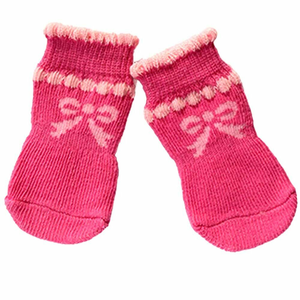 GogiPet zaščitne nogavice za psa - pink barva