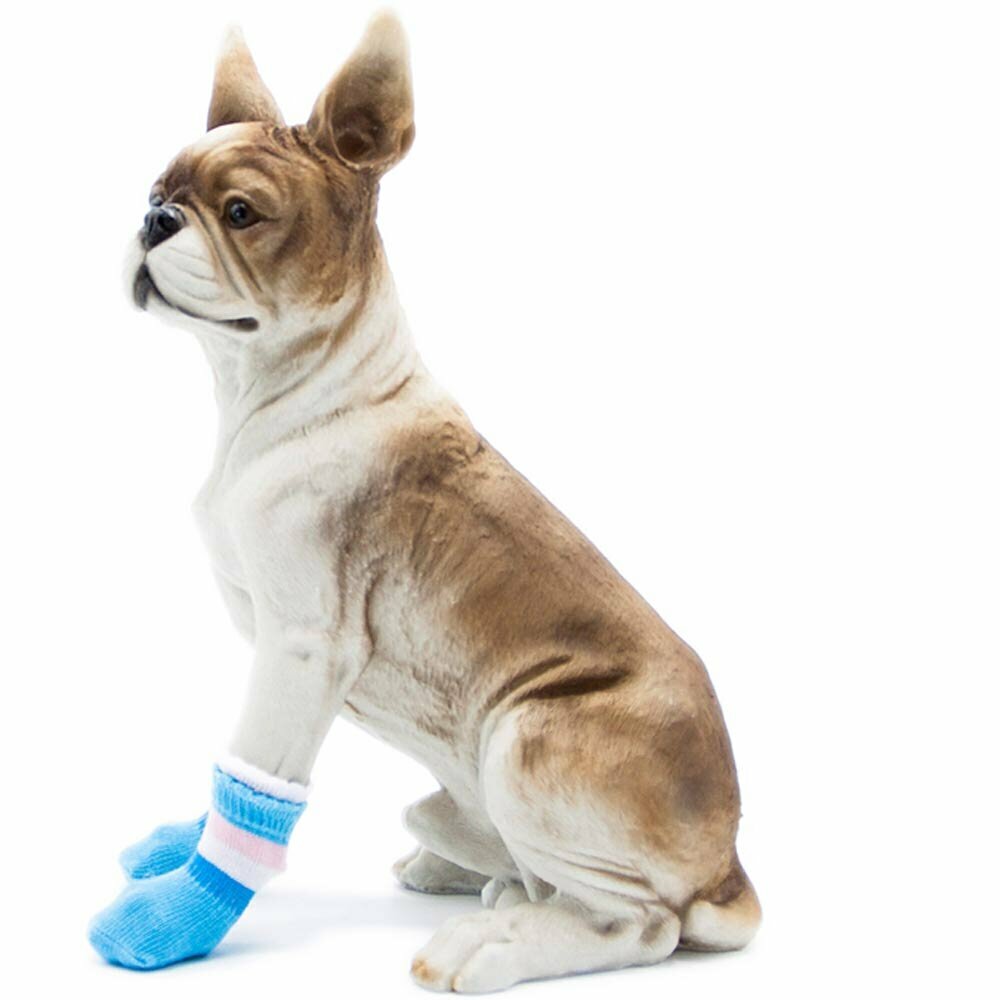 GogiPet pletene nogavice za psa - svetlo modra barva