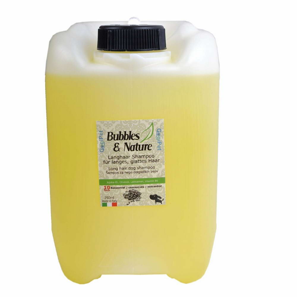 Bubbles & Nature salonski šampon za dolgodlake pse - 5 litrov koncentrata v kanistru
