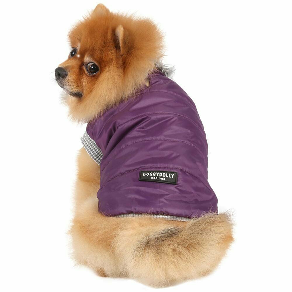 Zimska bunda za pse "Klasik" - vijolična barva