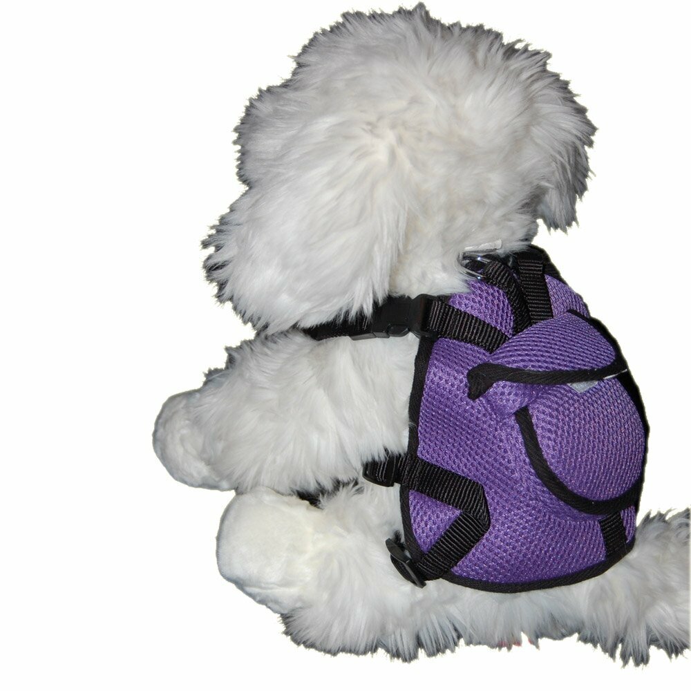 GogiPet® lila oprsnica z nahrbtnikom za psa