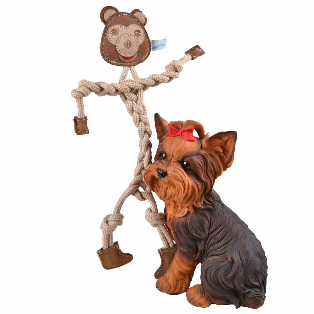 GogiPet® igrača za pse iz naravnih materialov "Šimpanz" je primerna za pse majhne rasti
