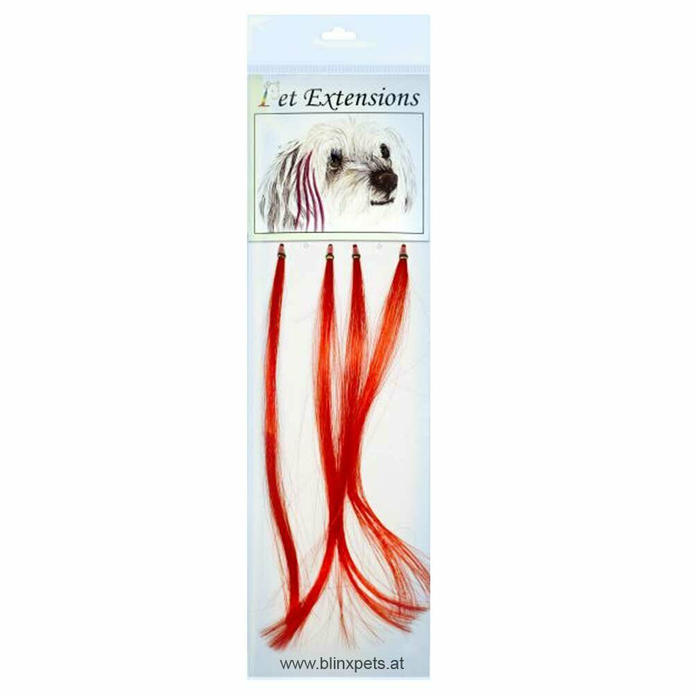 Funny Extension podaljški in pramena za dlako psov - rdeča barva
