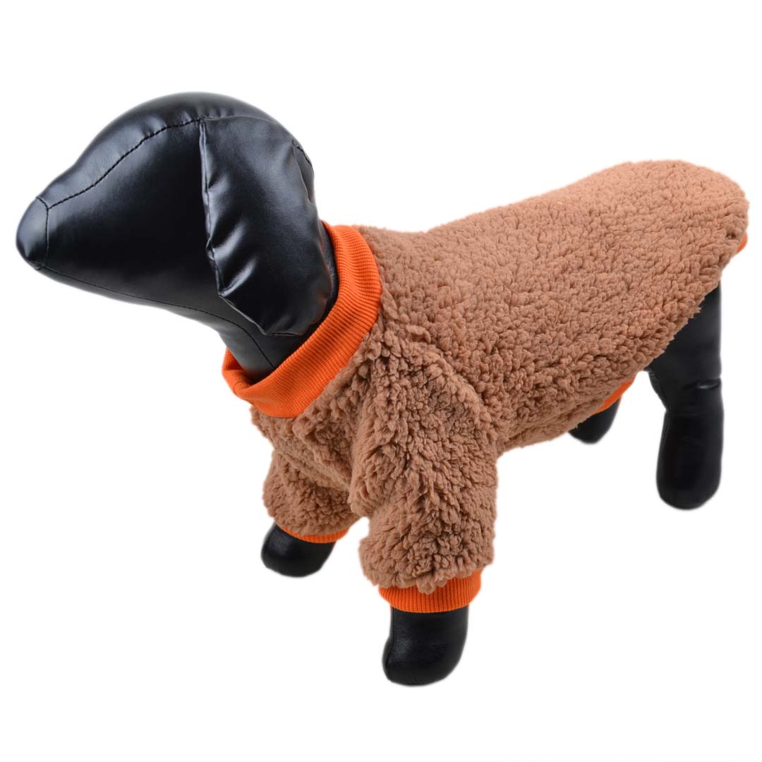 Šerpa pulover za psa - rjava barva