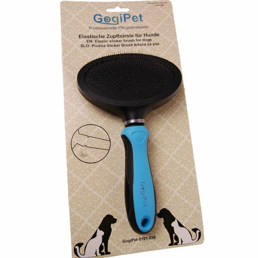 GogiPet ovalna Slicker Brush krtača za velike pse - zaščitno pakiranje