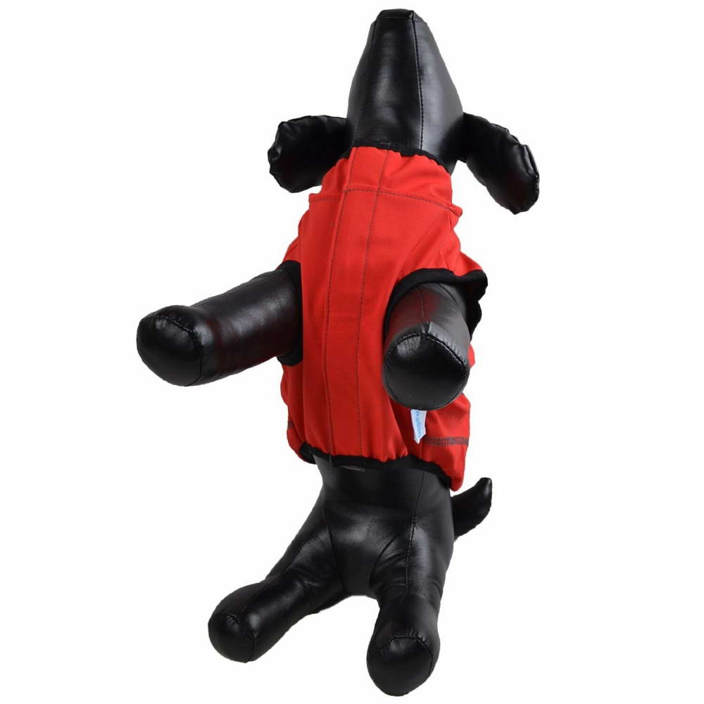 Udoben rdeč dežni plašček za psa - dežni plaščki za pse
