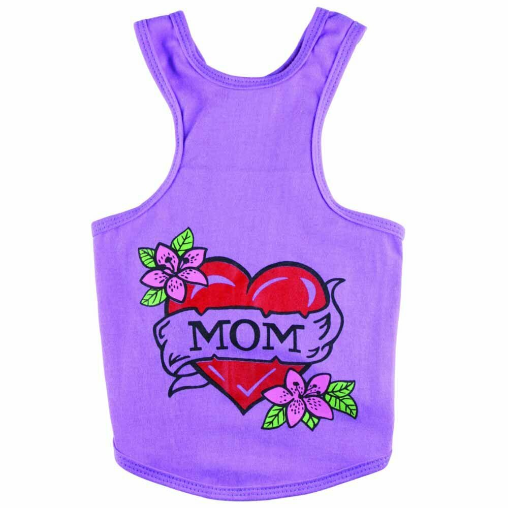Majica brez rokavov "I love Mom" - vijolična barva