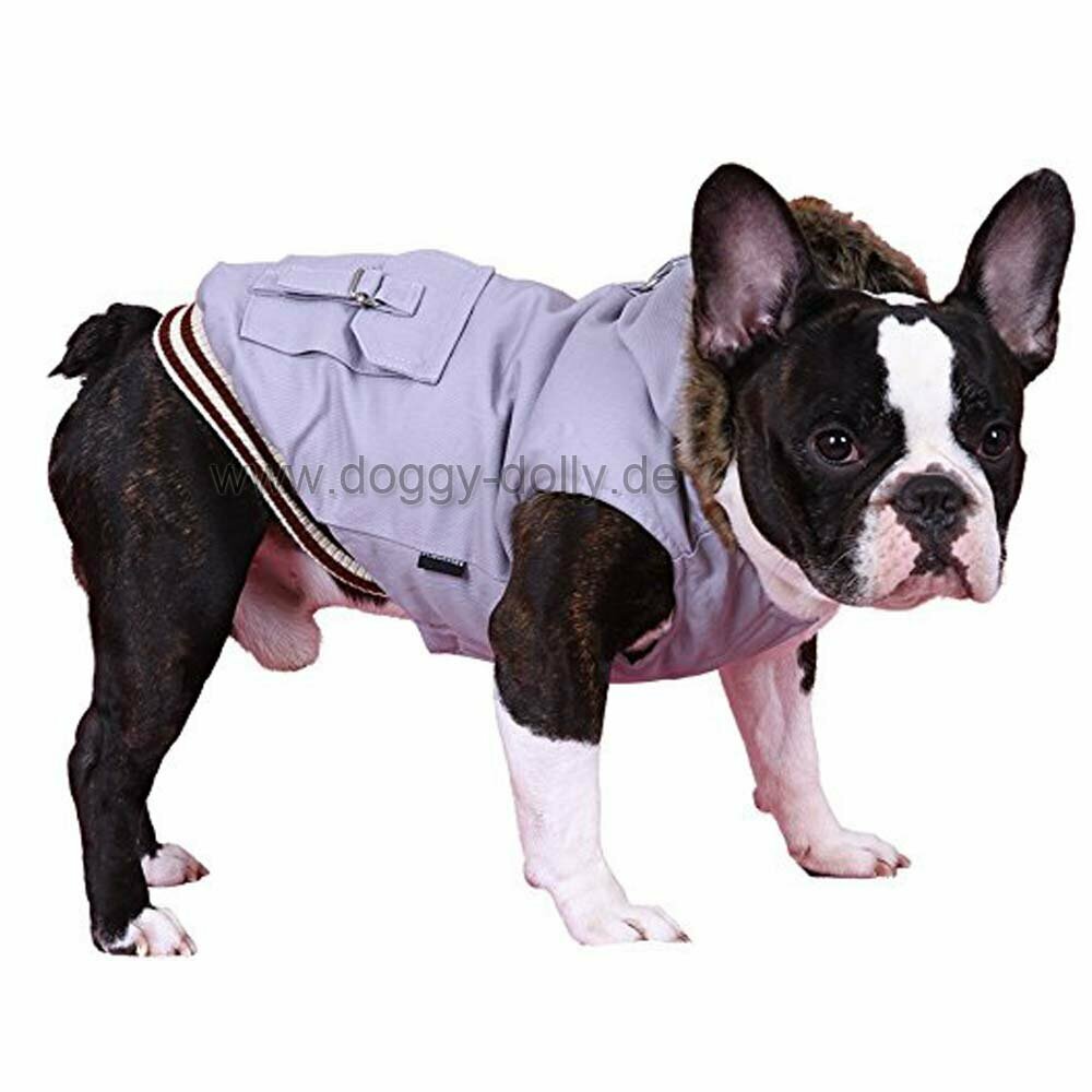 Extra topla jakna za pse - siva - DoggyDollyy W206