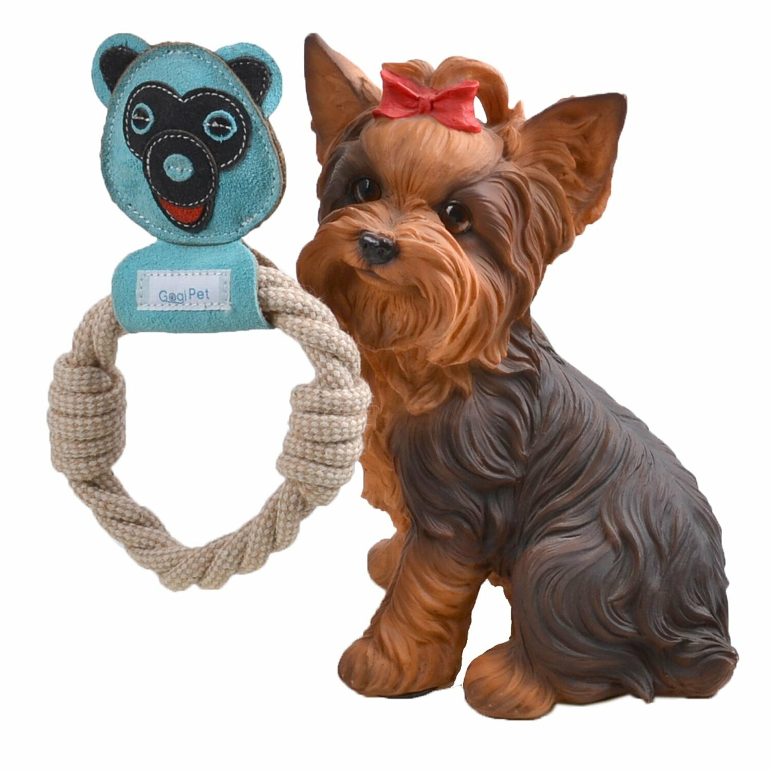 GogiPet® medved z vrvjo - igrača za pse iz naravnih materialov