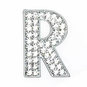 Črka R s kristali za oblikovanje napisa na ovratnicah GogiPet
