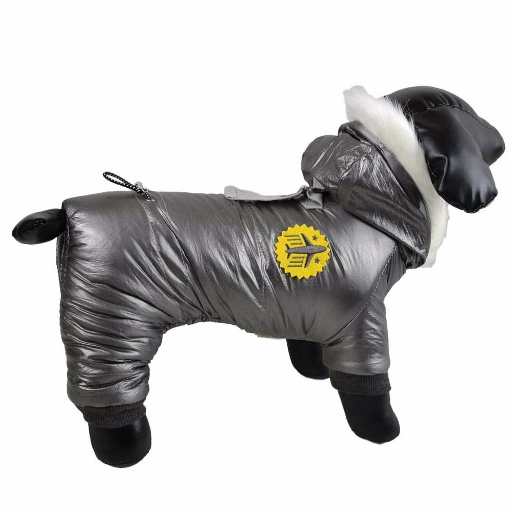 GogiPet zimsko oblačilo za psa "Fly Silber" - srebrna barva