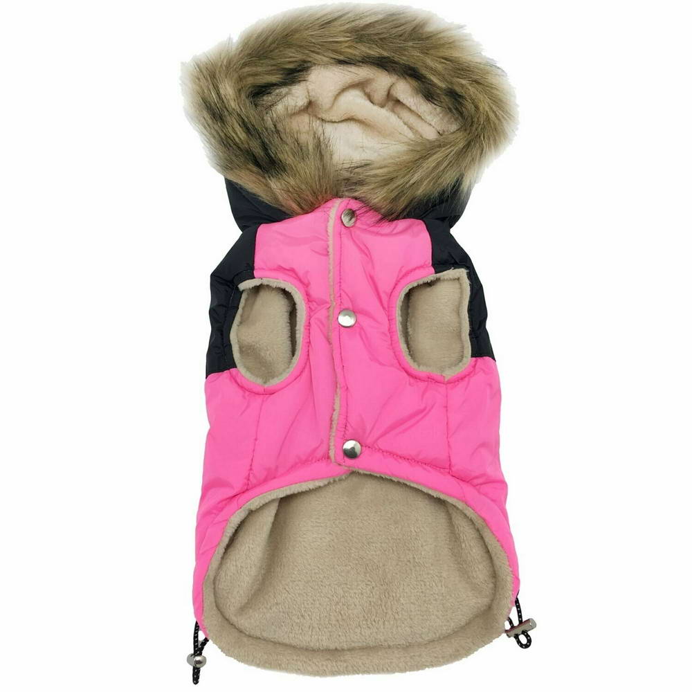 GogiPet zimsko oblačilo za psa "Giorgia" - pink barva, kroj brez rokavov