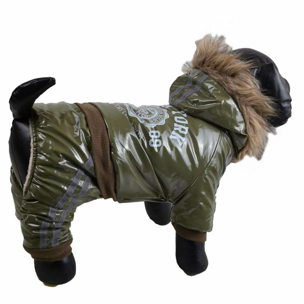 GogiPet zimsko oblačilo za psa "New York" - zelena barva