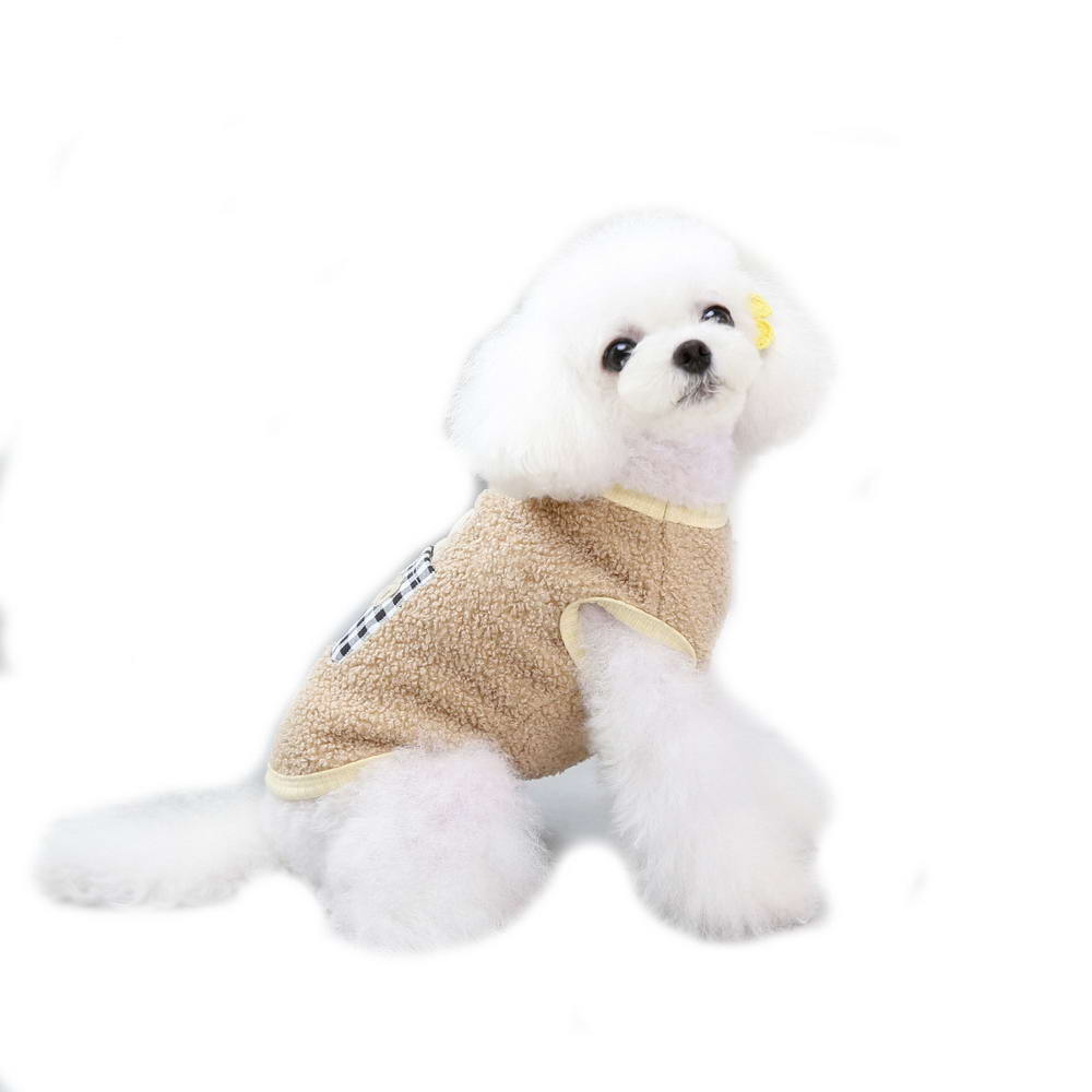 Mehek pulover za pse "Teddy" - svetlo rjava barva