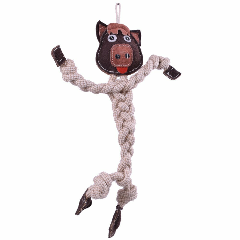 GogiPet® igrača za pse iz naravnih materialov "Bik" - velikost 44 cm