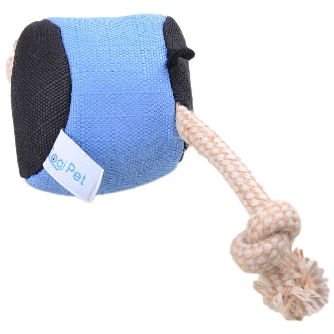 GogiPet® tekstilna kocka z vrvjo - igrača za pse iz naravnih materialov