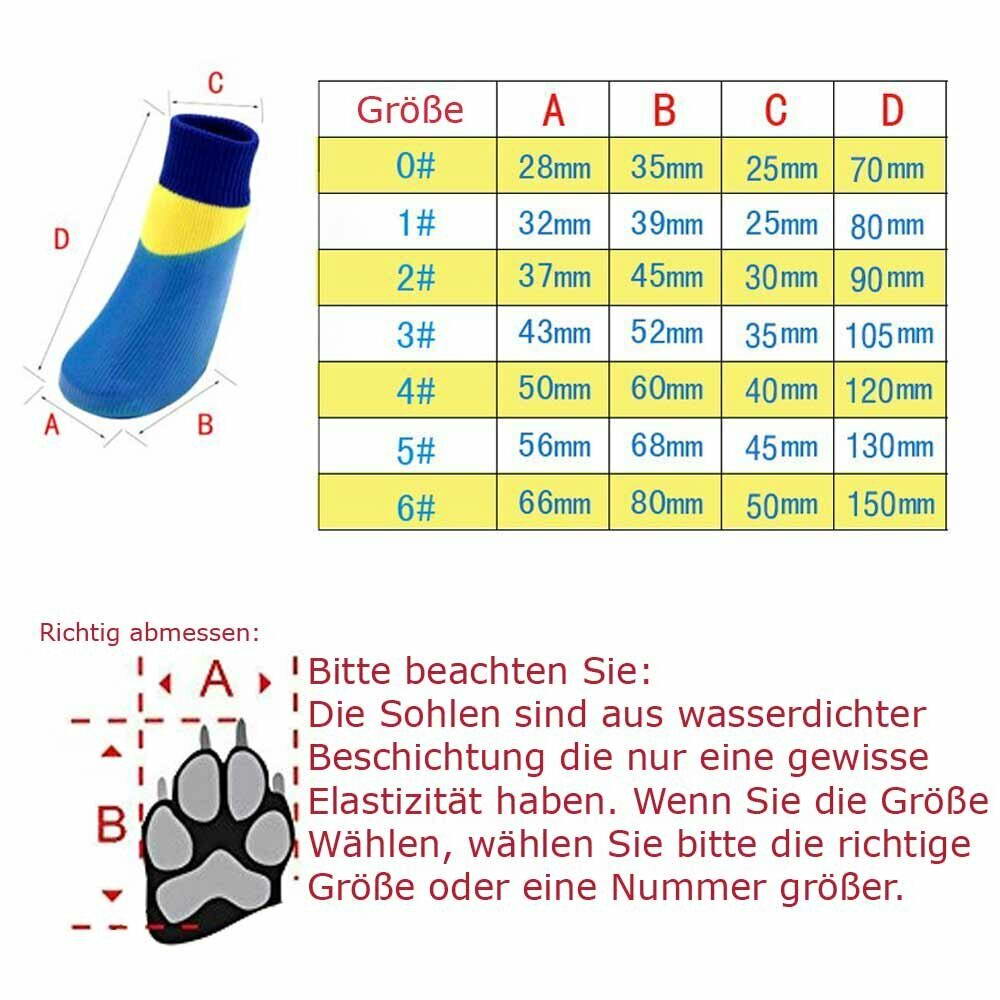 Tabela velikosti GogiPet čevljev za pse