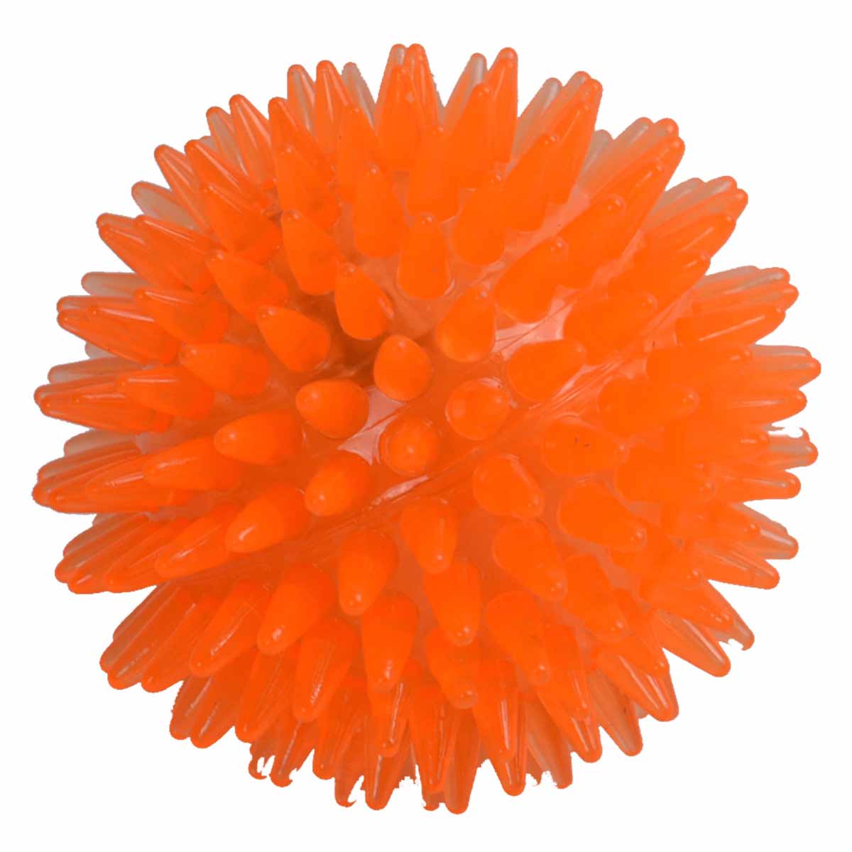 Svetleča žoga za psa - oranžna barva, premer 6 cm 