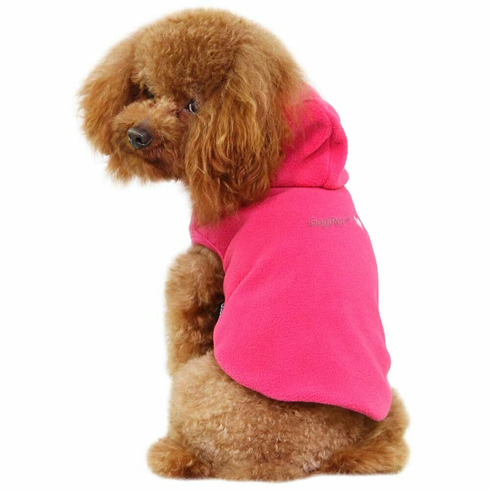 GogiPet® termo velur pulover za psa - rožnata barva
