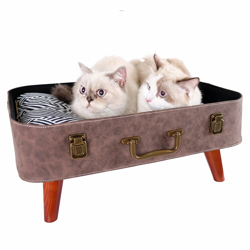 Udobno ležišče za pse in mačke "Retro kovček"