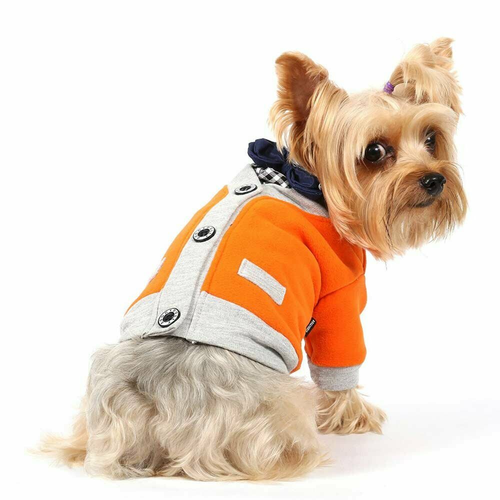 Jakna s srajco Cardigan - oranž - DoggyDolly W304