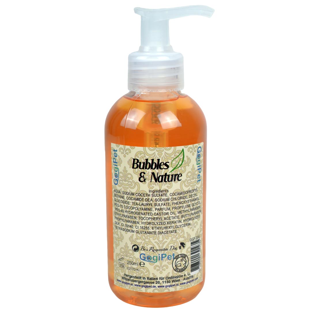 GogiPet Bubbles & Nature šampon za pse - surovinska sestava