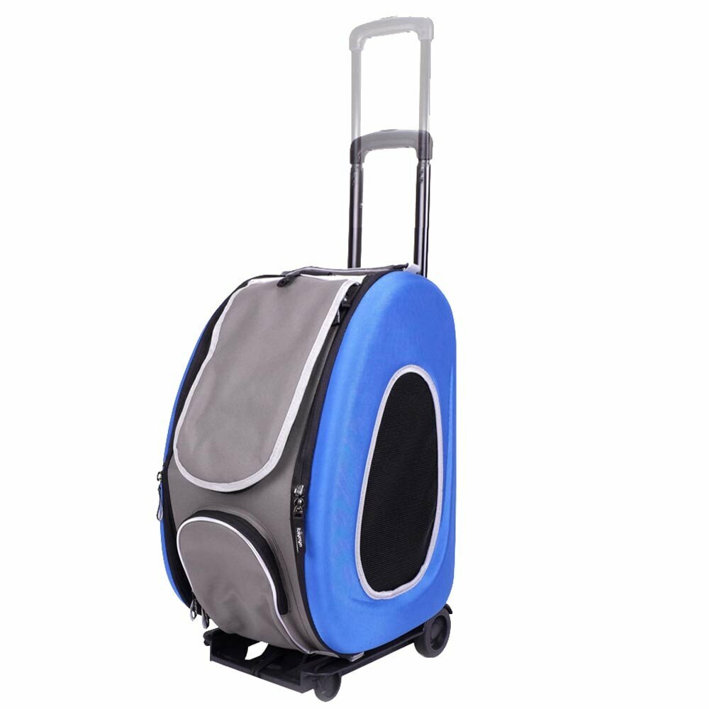 Voziček kot multifunkcijska torba za pse - modra barva