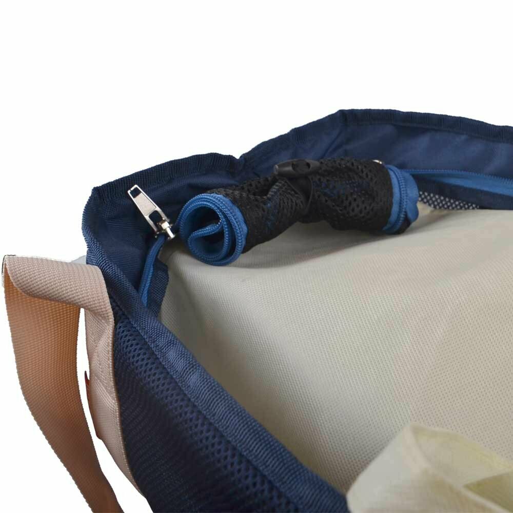 Zapenjanje z zadrgo -  tekstilna torba za pse "Navy Blue"