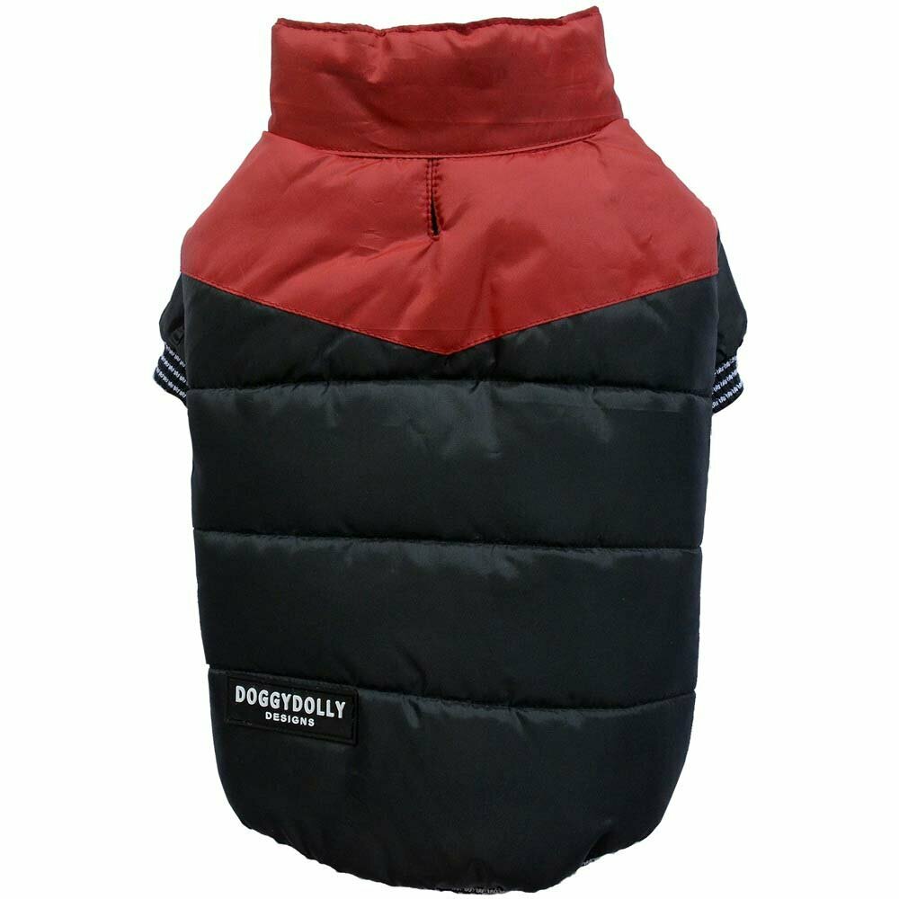 Zimska bunda za pse "Ice Fashion" - črna in rdeča barva