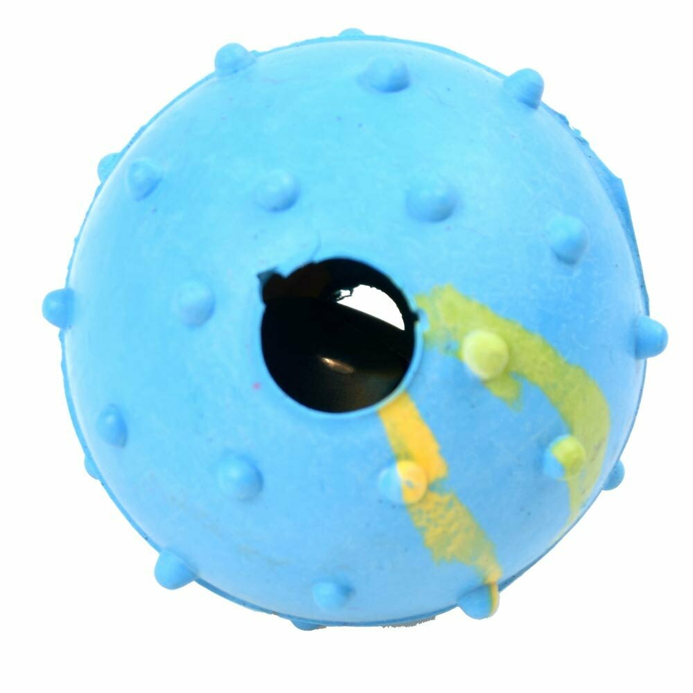 GogiPet igrača za pse - modra žoga z zvončkom, premer 5 cm Ø 