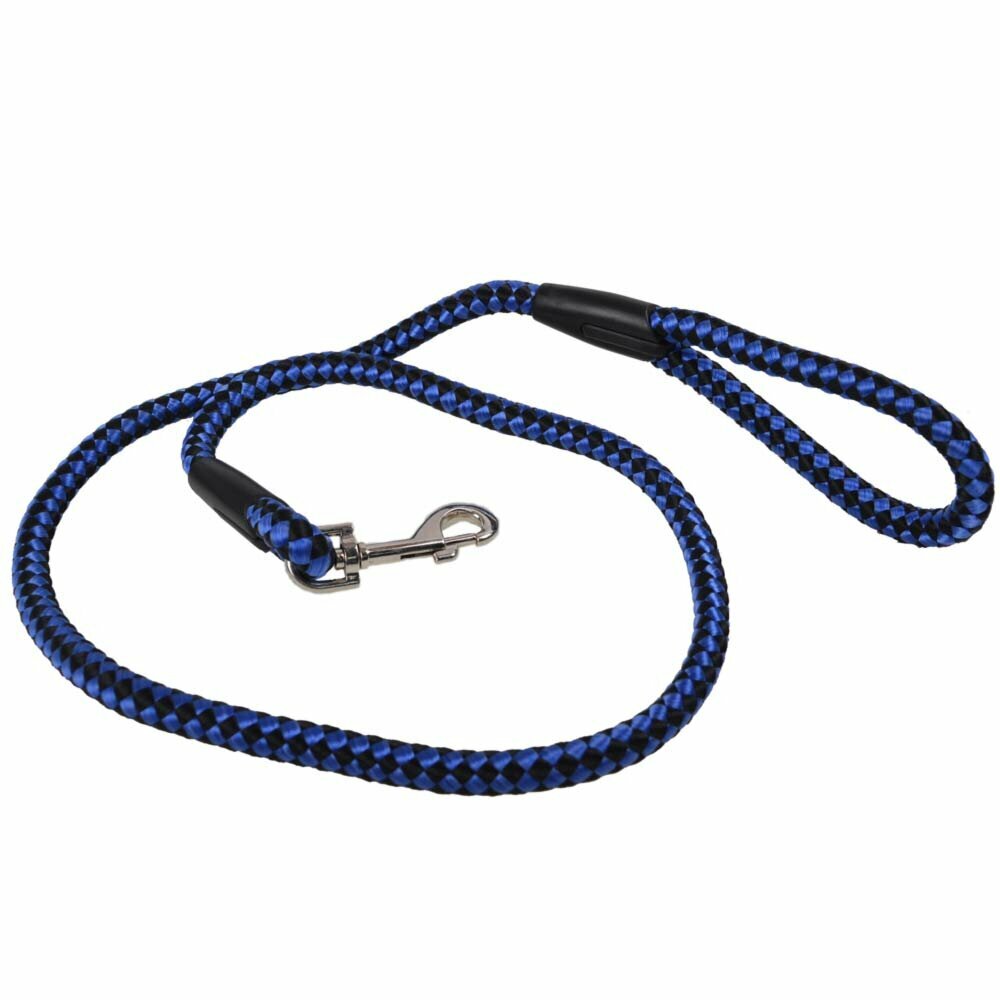 GogiPet pleten povodec za pse črno modre barve - 120 x 1,4 cm