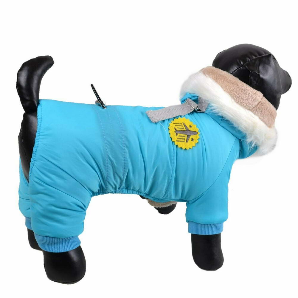 GogiPet zimsko oblačilo za psa "Fly Blue" - svetlo modra barva