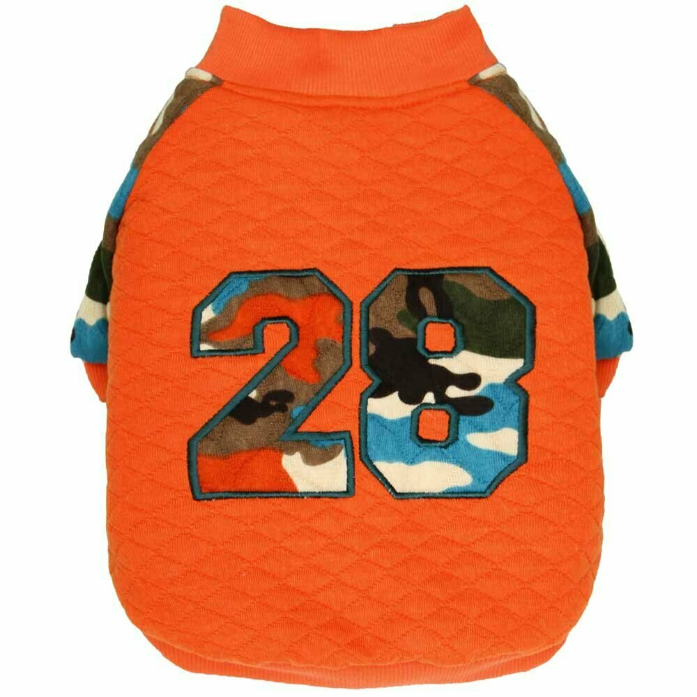 Bombažna jakna za psa "28" - oranžna barva